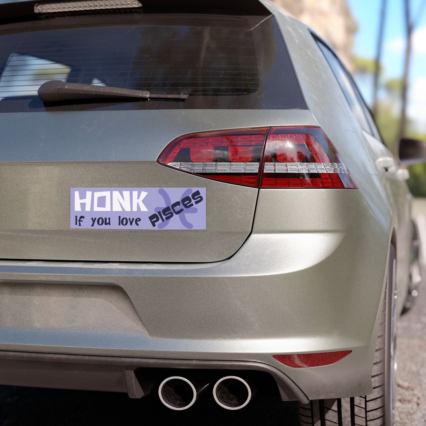 Honk if You Love Pisces Car Magnet