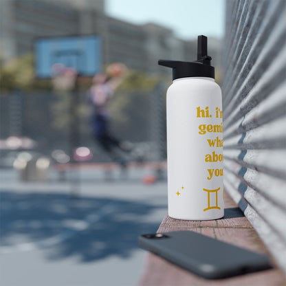 "Hi, I'm a Gemini" Water Bottle
