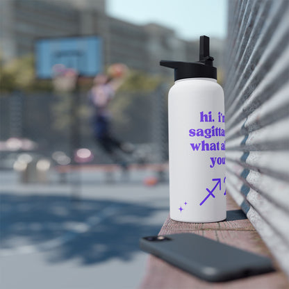 "Hi, I'm a Sagittarius" Water Bottle