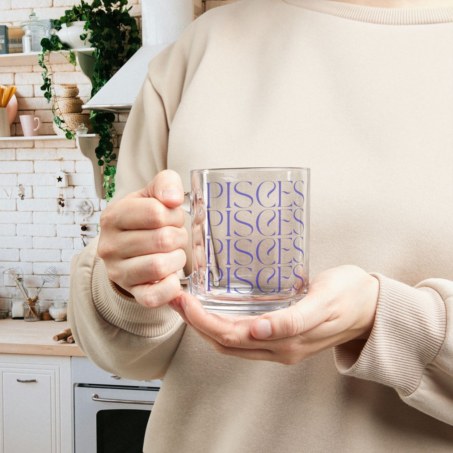 Pisces Fade Glass Mug
