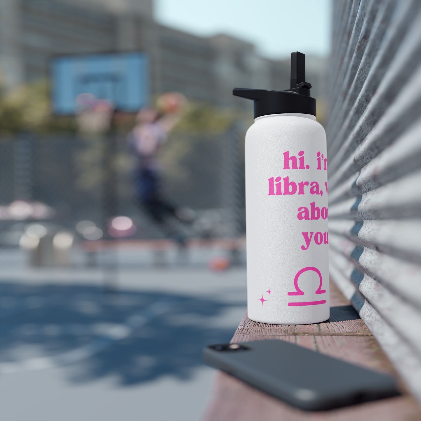 "Hi, I'm a Libra" Water Bottle