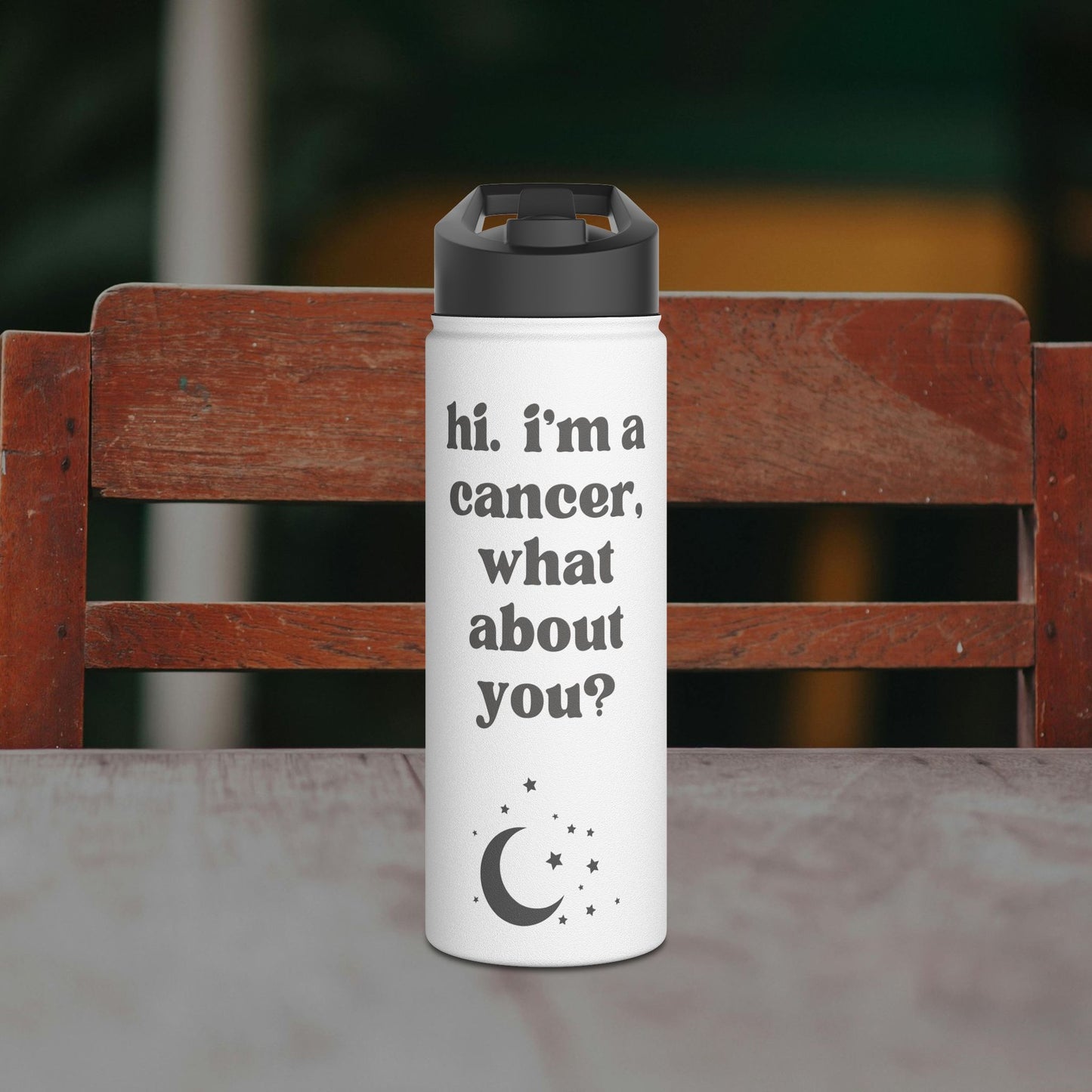 "Hi, I'm a Cancer" Water Bottle