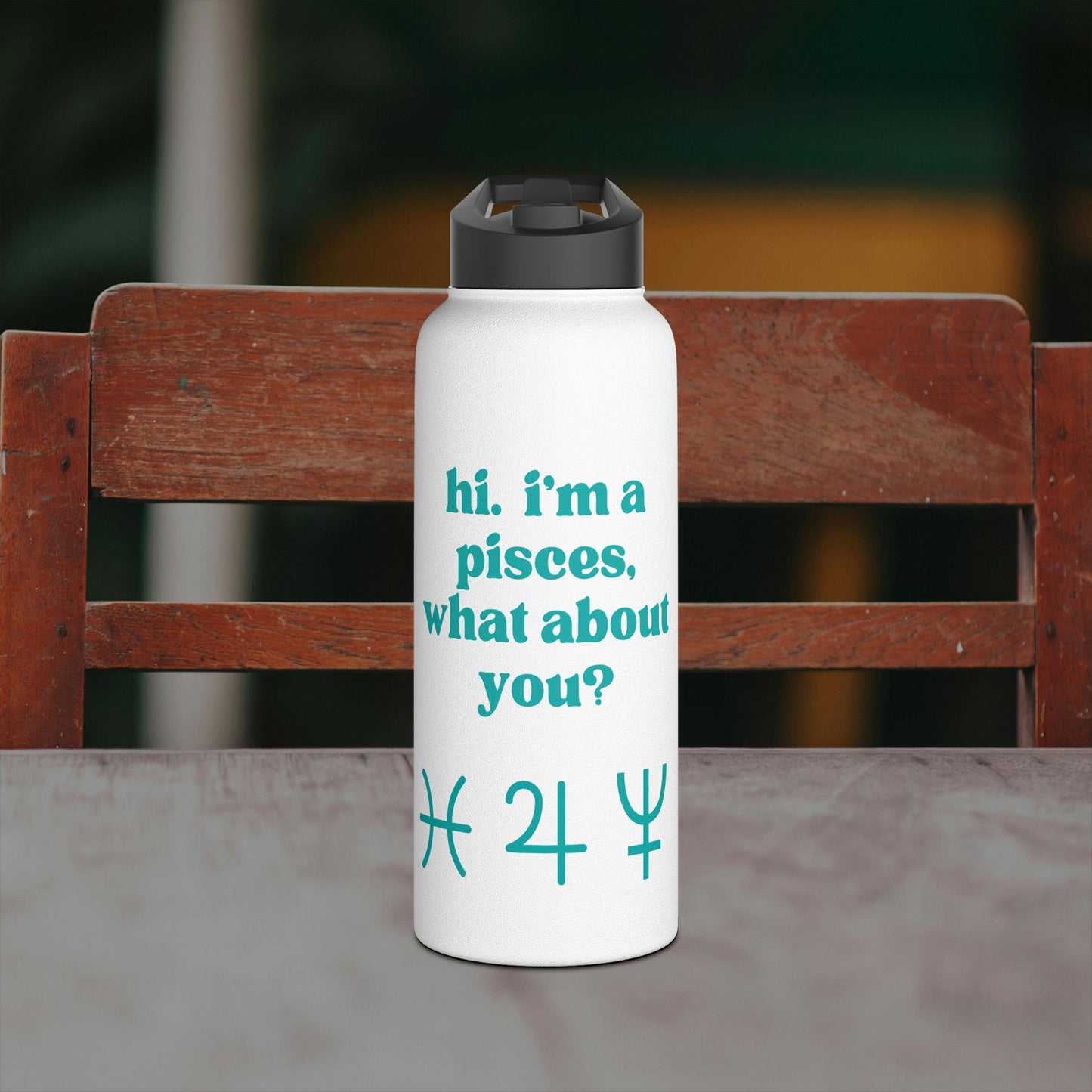 "Hi, I'm a Pisces" Water Bottle