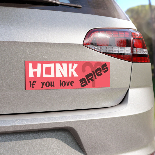 Honk if You Love Aries Car Magnet