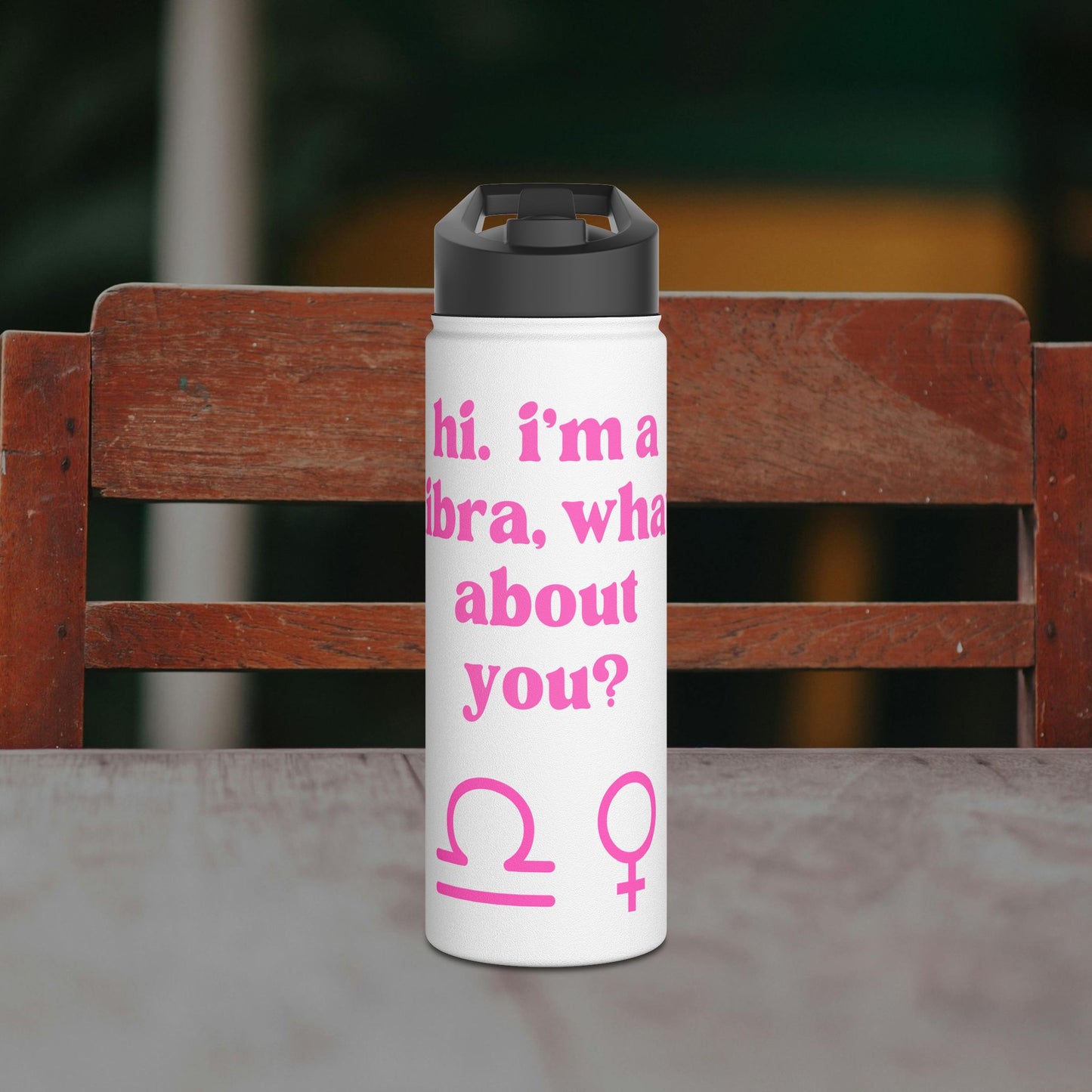 "Hi, I'm a Libra" Water Bottle