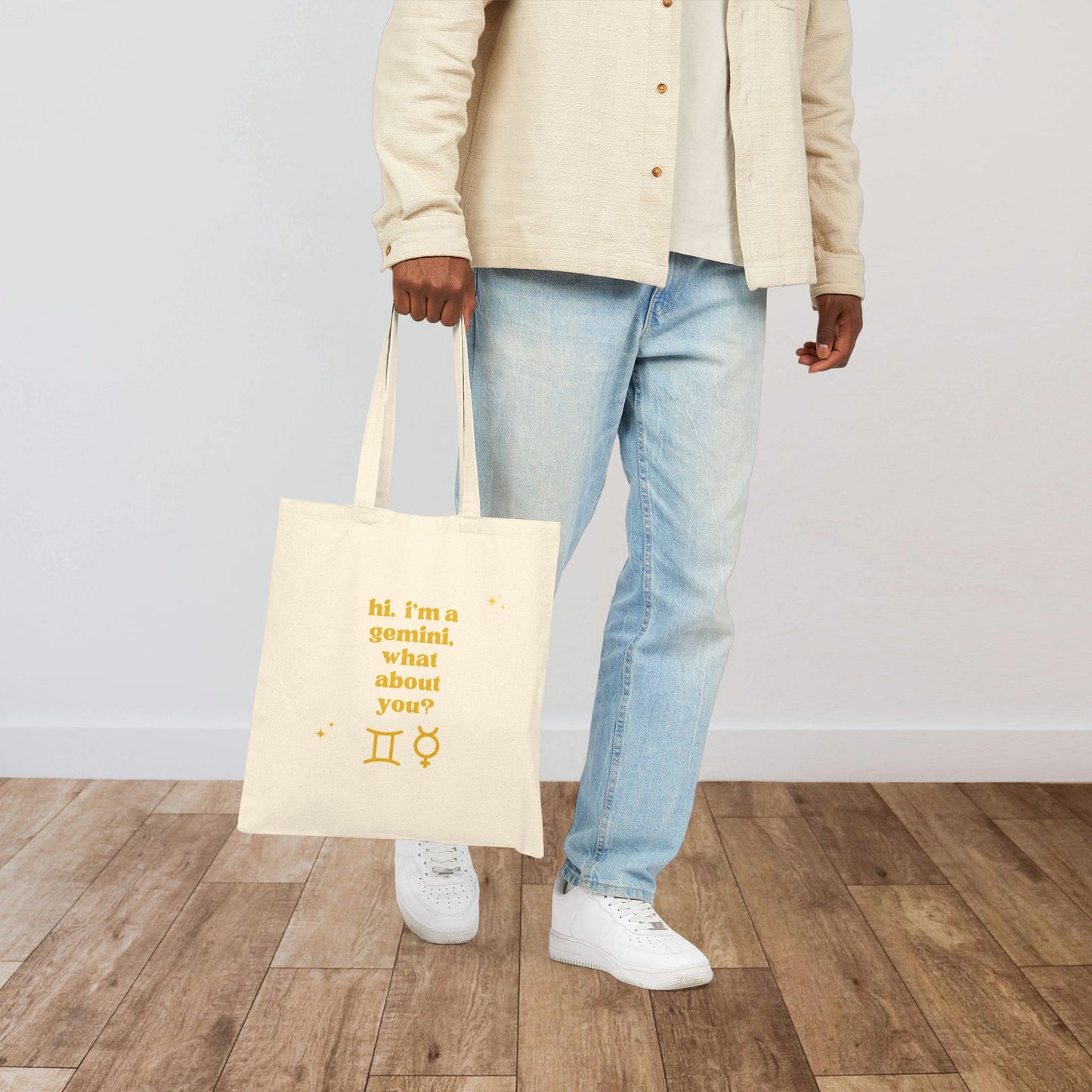 "Hi, I'm a Gemini" Tote Bag