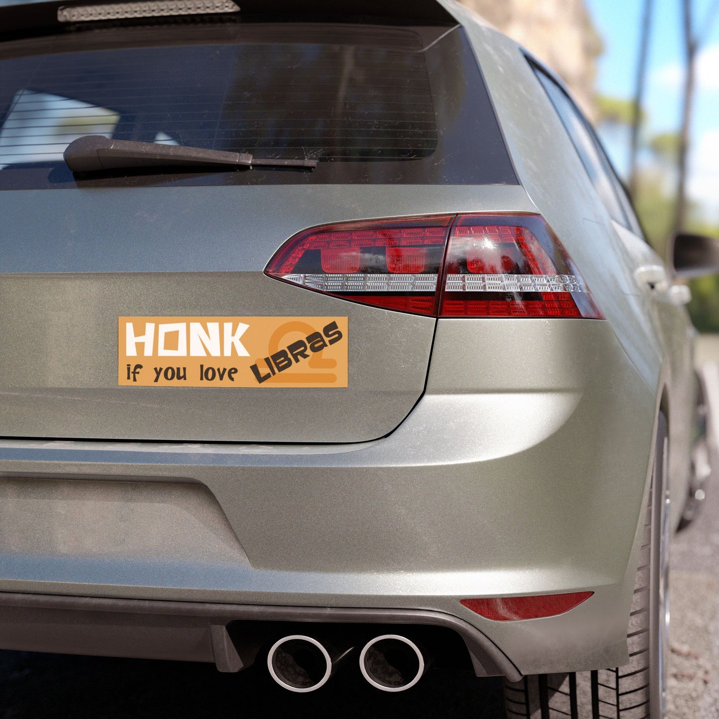 Honk if You Love Libras Car Magnet