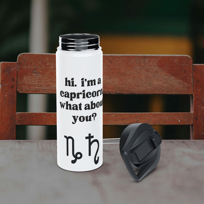 "Hi, I'm a Capricorn" Water Bottle