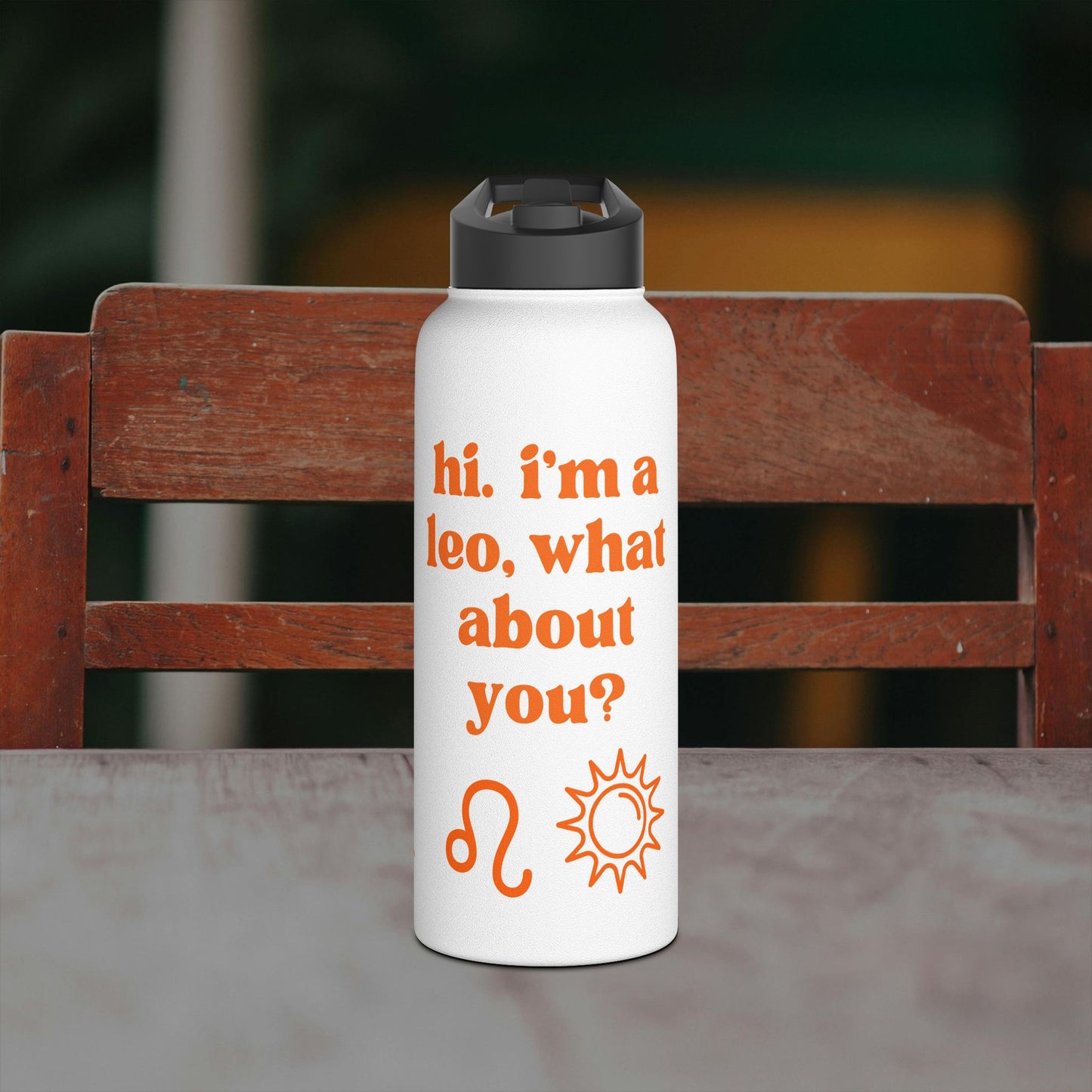 "Hi, I'm a Leo" Water Bottle