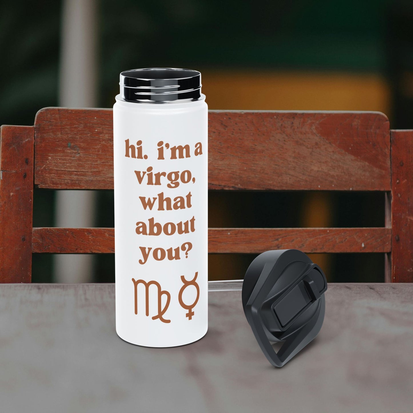 "Hi, I'm a Virgo" Water Bottle