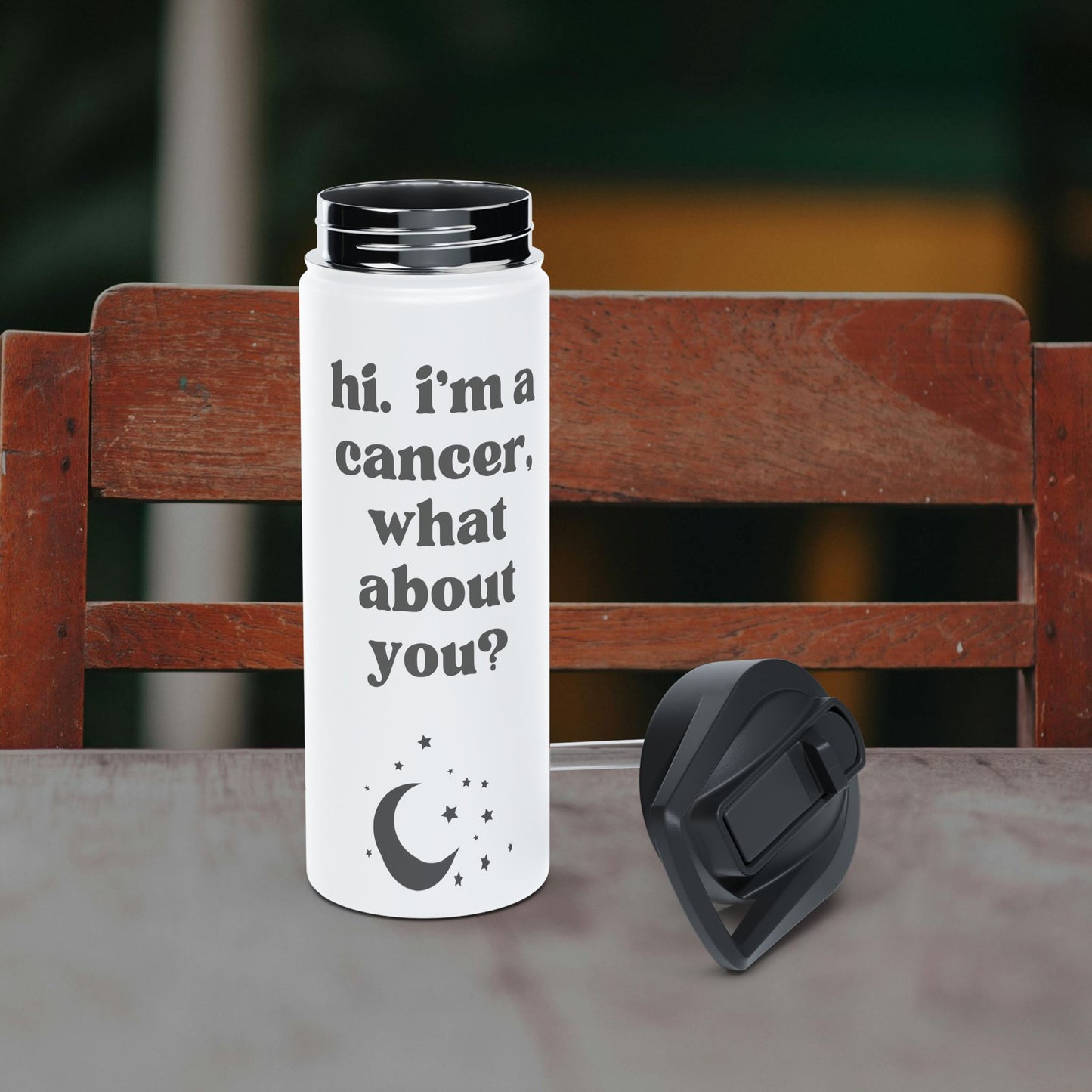 "Hi, I'm a Cancer" Water Bottle