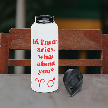 "Hi, I'm an Aries" Water Bottle