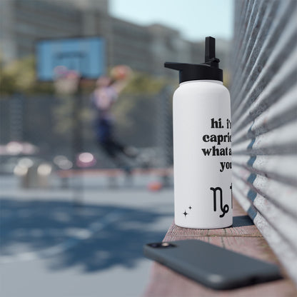 "Hi, I'm a Capricorn" Water Bottle
